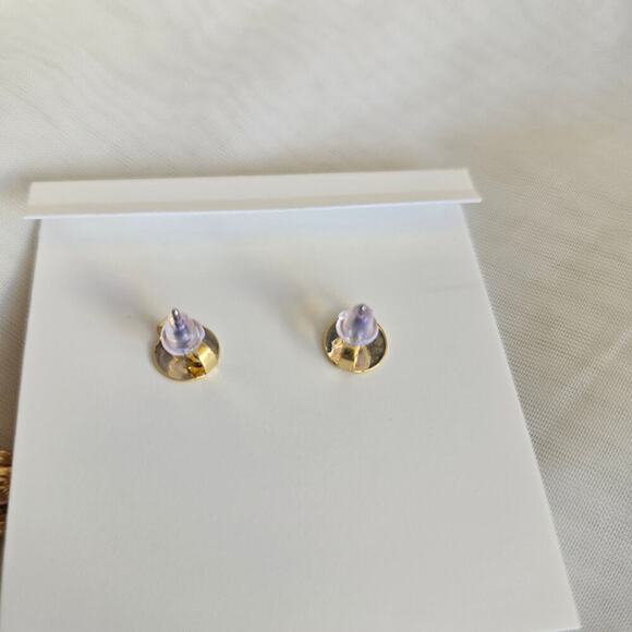 NEW Tory Burch Mother of Pearl Heart Earrings & Necklace Set 18K Gold Plated - Picture 7 of 7